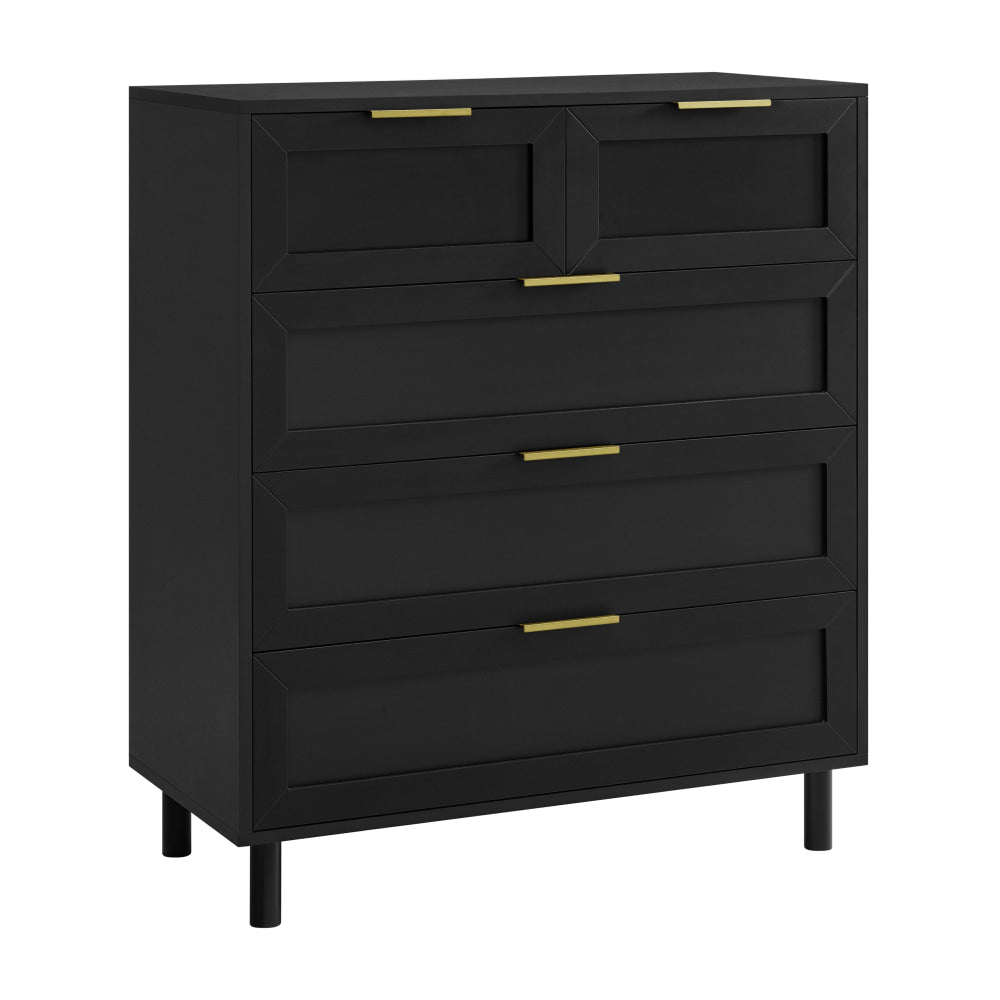 Sky Chest Of 5-Drawers Tallboy Storage Cabinet Black Drawers Fast shipping On sale