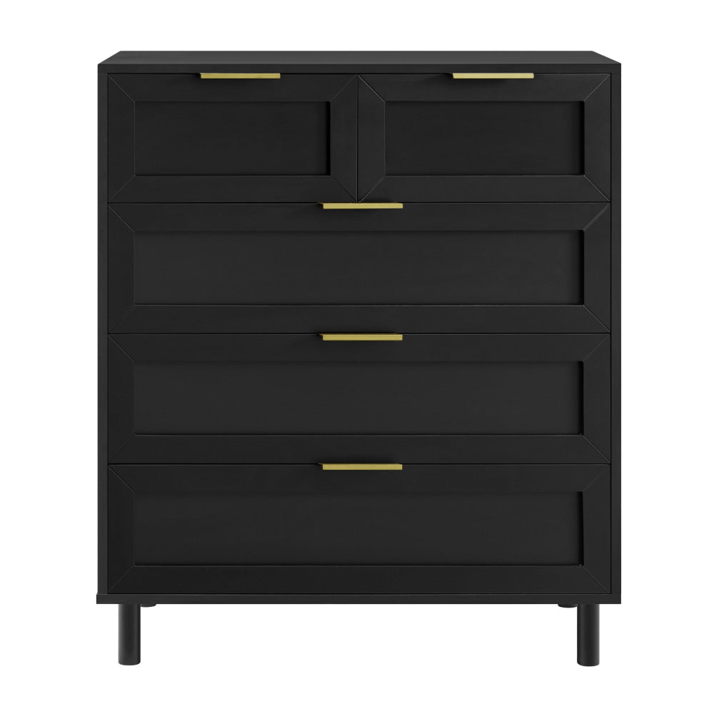 Sky Chest Of 5-Drawers Tallboy Storage Cabinet Black Drawers Fast shipping On sale