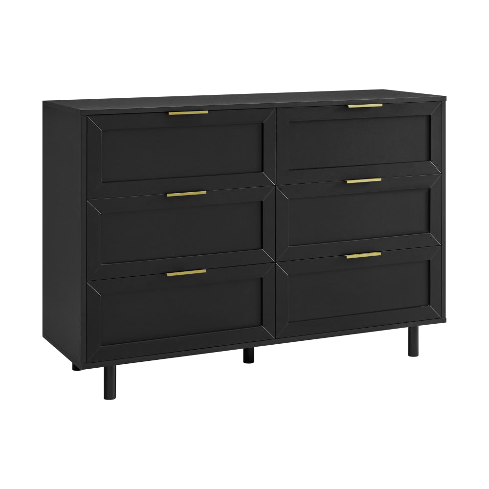 Sky Wooden Dresser Chest Of 6-Drawers Storage Cabinet Black Drawers Fast shipping On sale