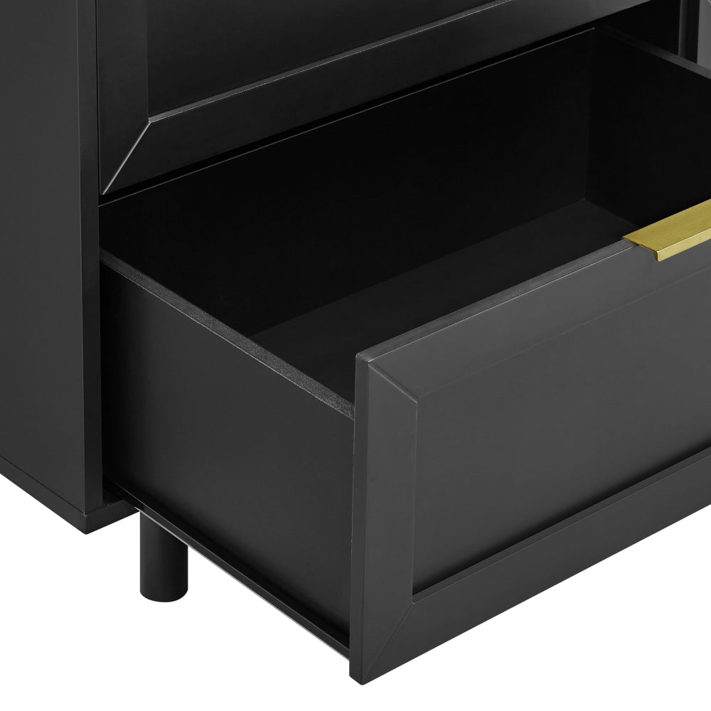 Sky Wooden Dresser Chest Of 7-Drawers Storage Cabinet Black Drawers Fast shipping On sale