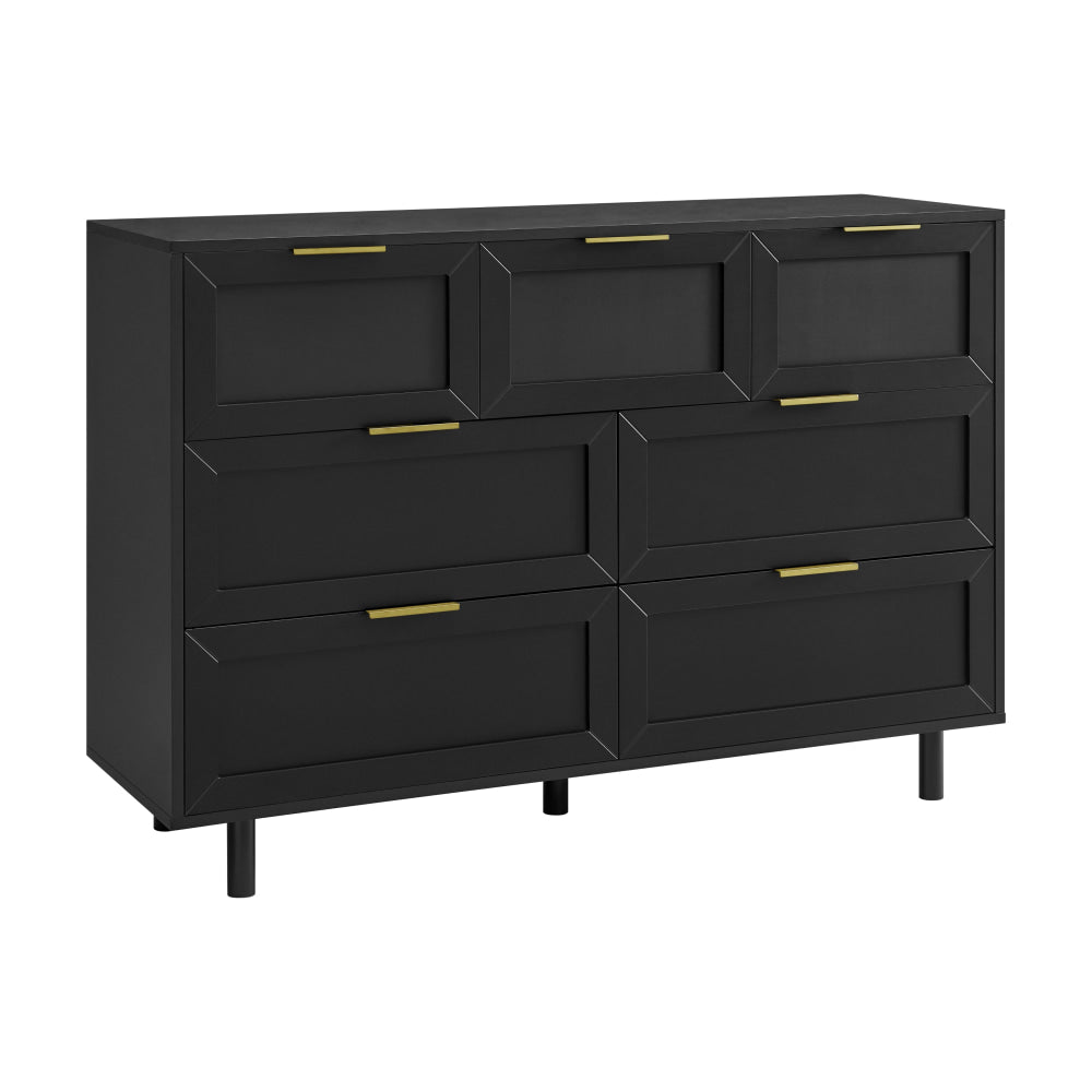 Sky Wooden Dresser Chest Of 7-Drawers Storage Cabinet Black Drawers Fast shipping On sale