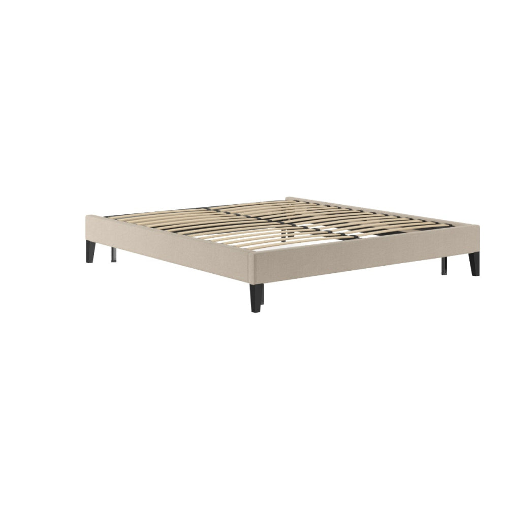 Slimline Bed Frame French Beige King Fast shipping On sale