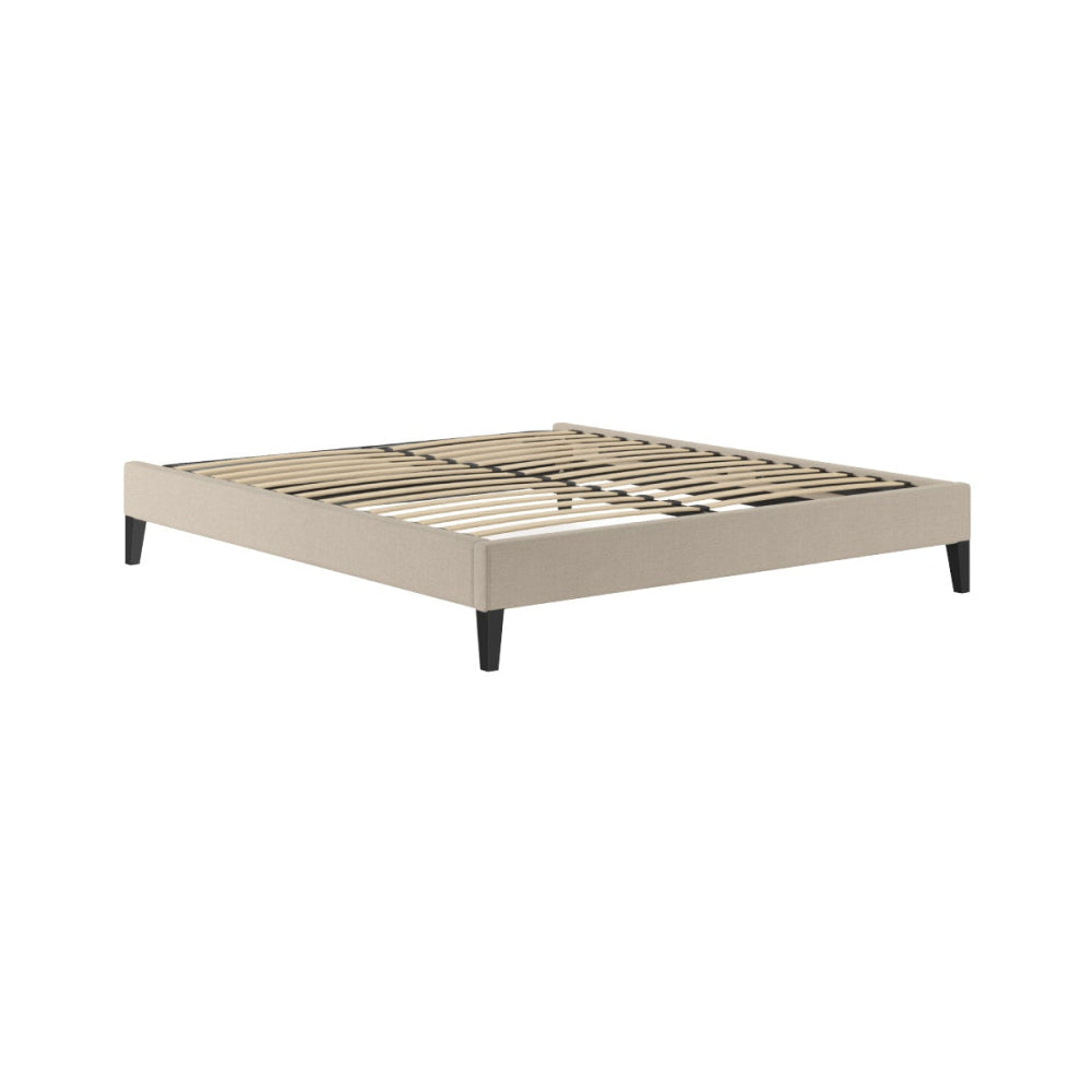 Slimline Bed Frame French Beige King Fast shipping On sale