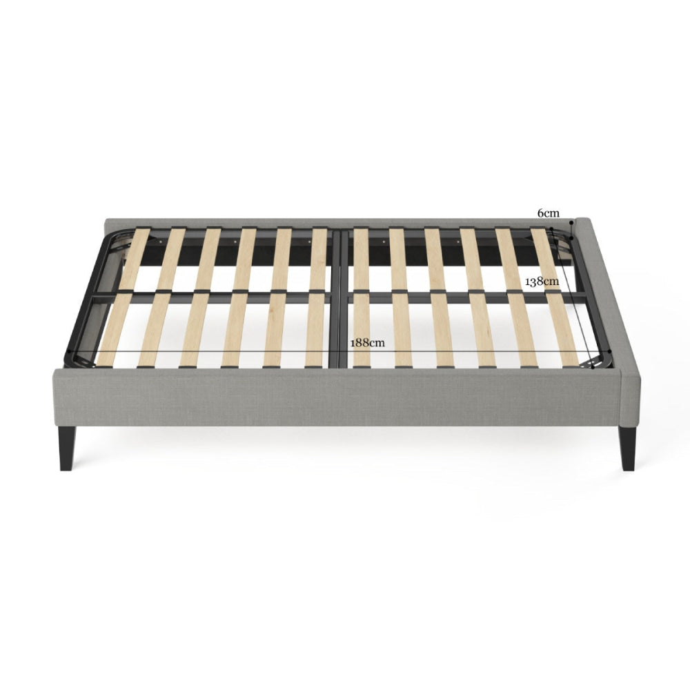 Slimline Bed Frame Stone Grey Double Fast shipping On sale