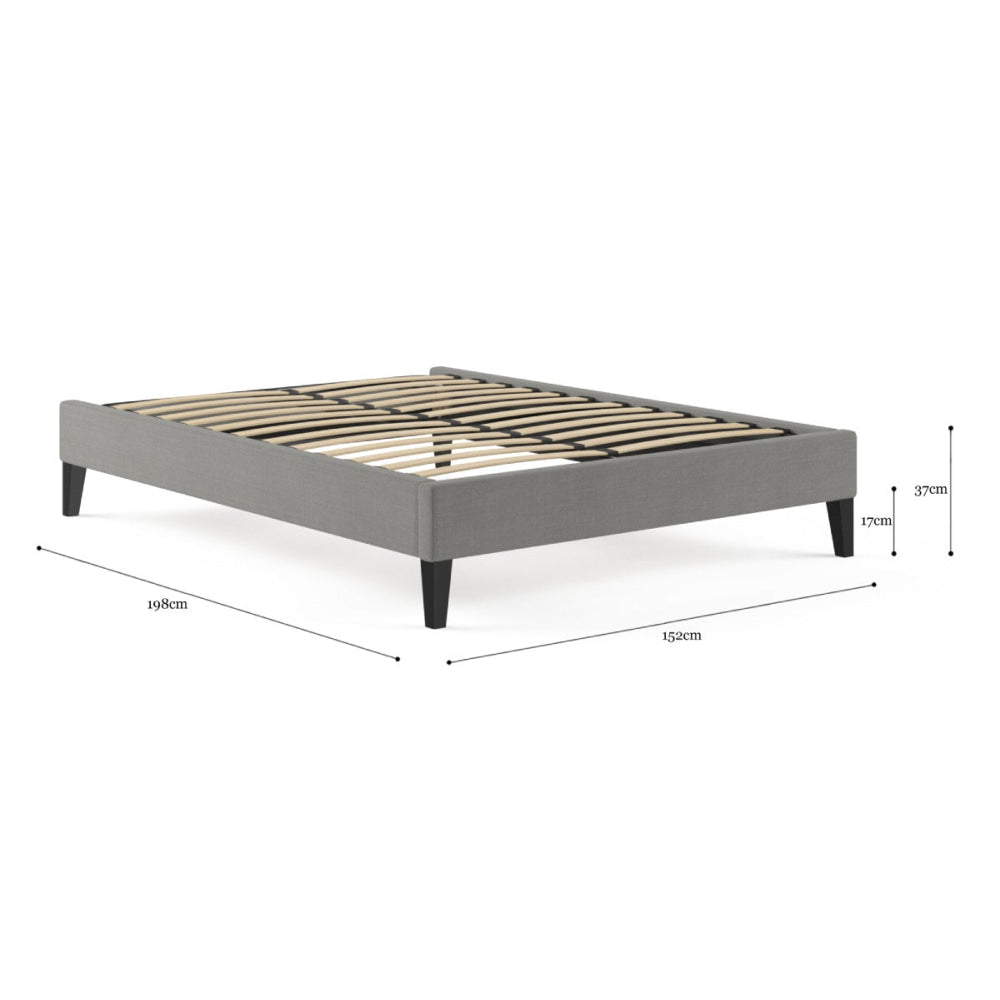 Slimline Bed Frame Stone Grey Double Fast shipping On sale