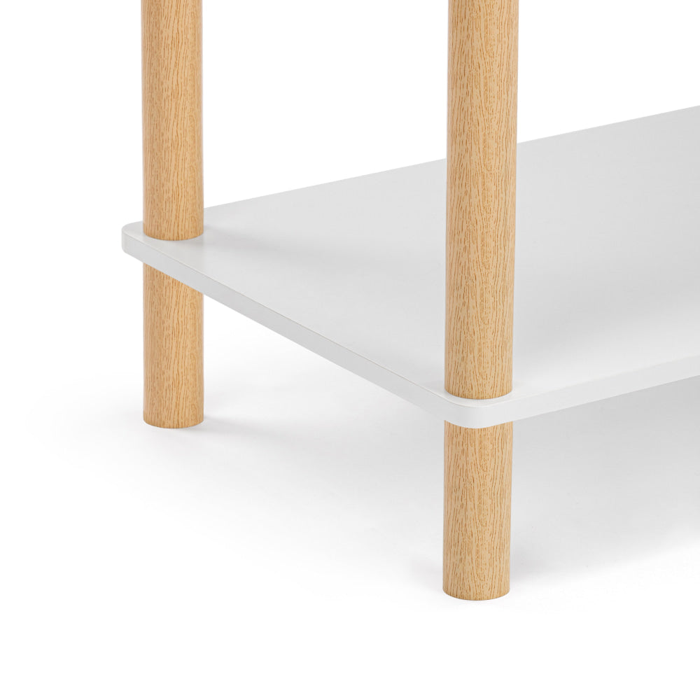 Sofie 3-Tier Bookcase Display Shelf Unit Storage Organizer - White/Oak Fast shipping On sale