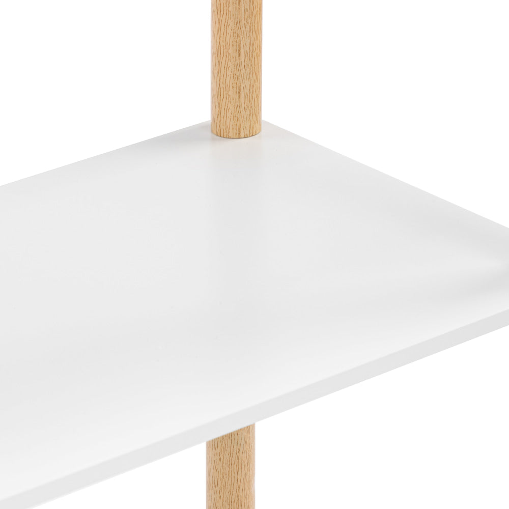 Sofie 3-Tier Bookcase Display Shelf Unit Storage Organizer - White/Oak Fast shipping On sale