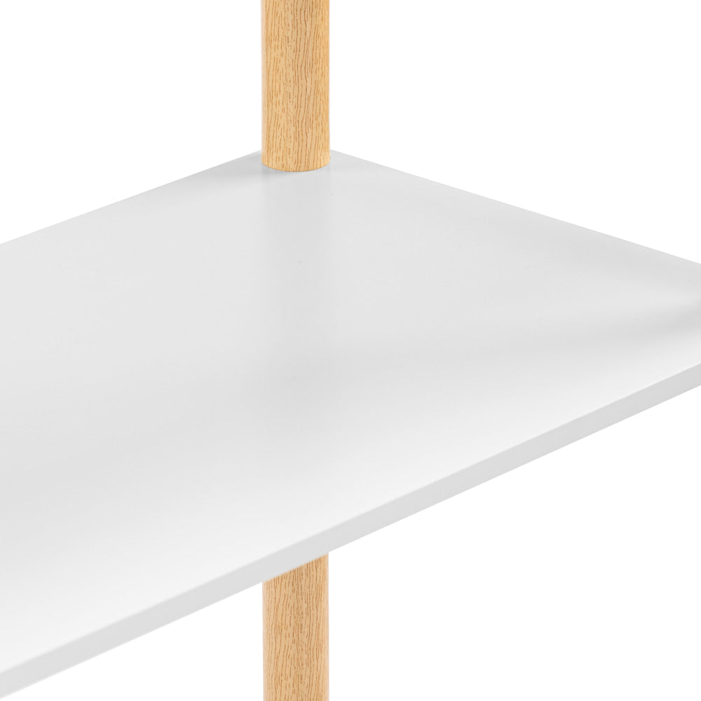 Sofie 5-Tier Bookcase Display Shelf Unit Storage Organizer - White/oak Fast shipping On sale