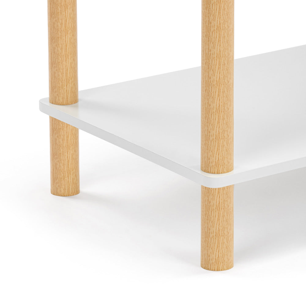 Sofie 5-Tier Bookcase Display Shelf Unit Storage Organizer - White/oak Fast shipping On sale