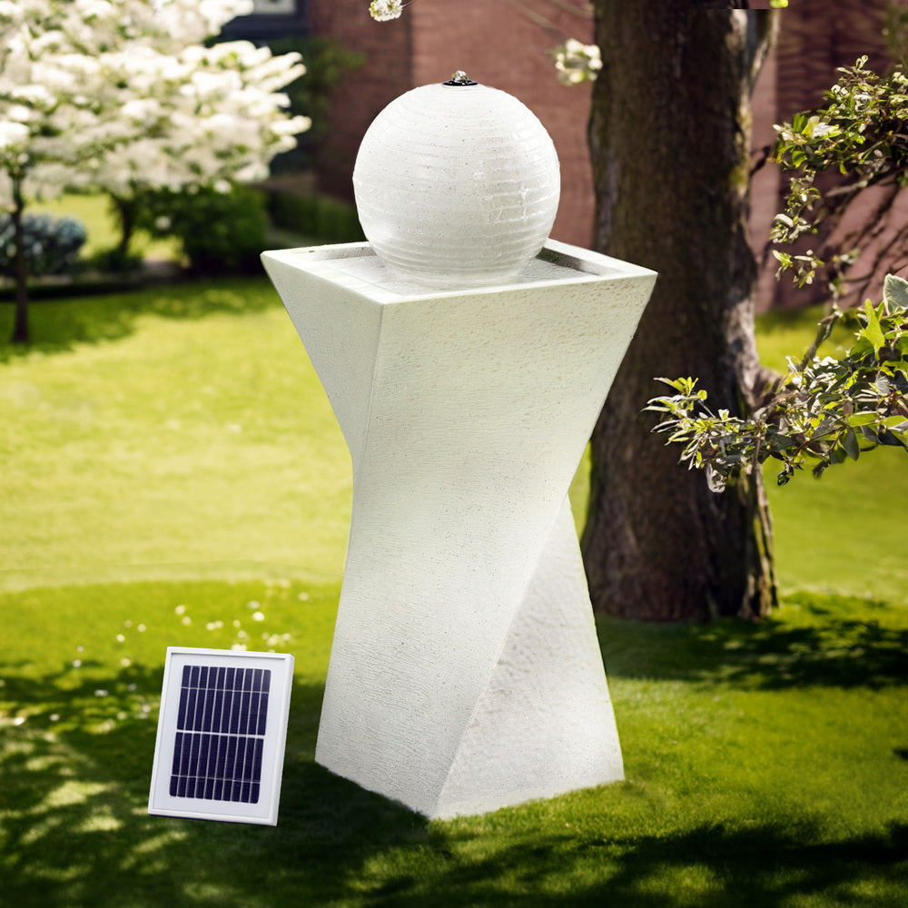 Solar Fountain Water Feature Bird Bath Outdoor Garden LED Lights Ball 85CM Decor Fast shipping On sale