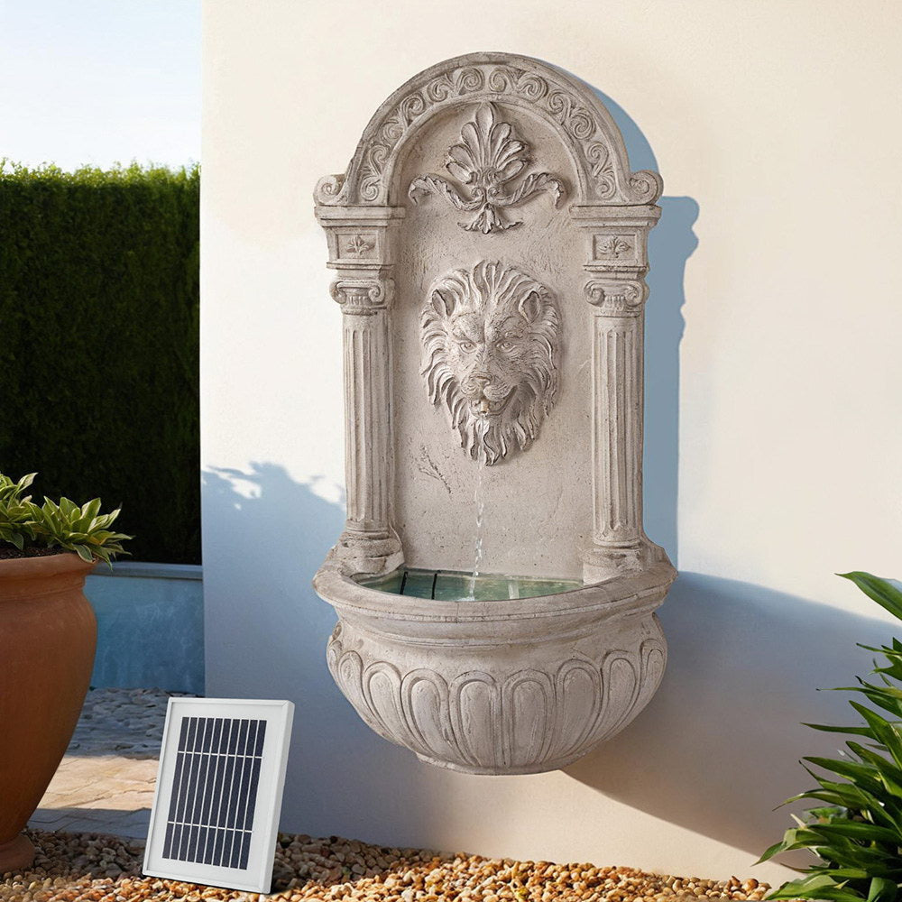 Solar Fountain Water Feature Wall Mount Garden Fountains 77CM Beige Outdoor Decor Fast shipping On sale