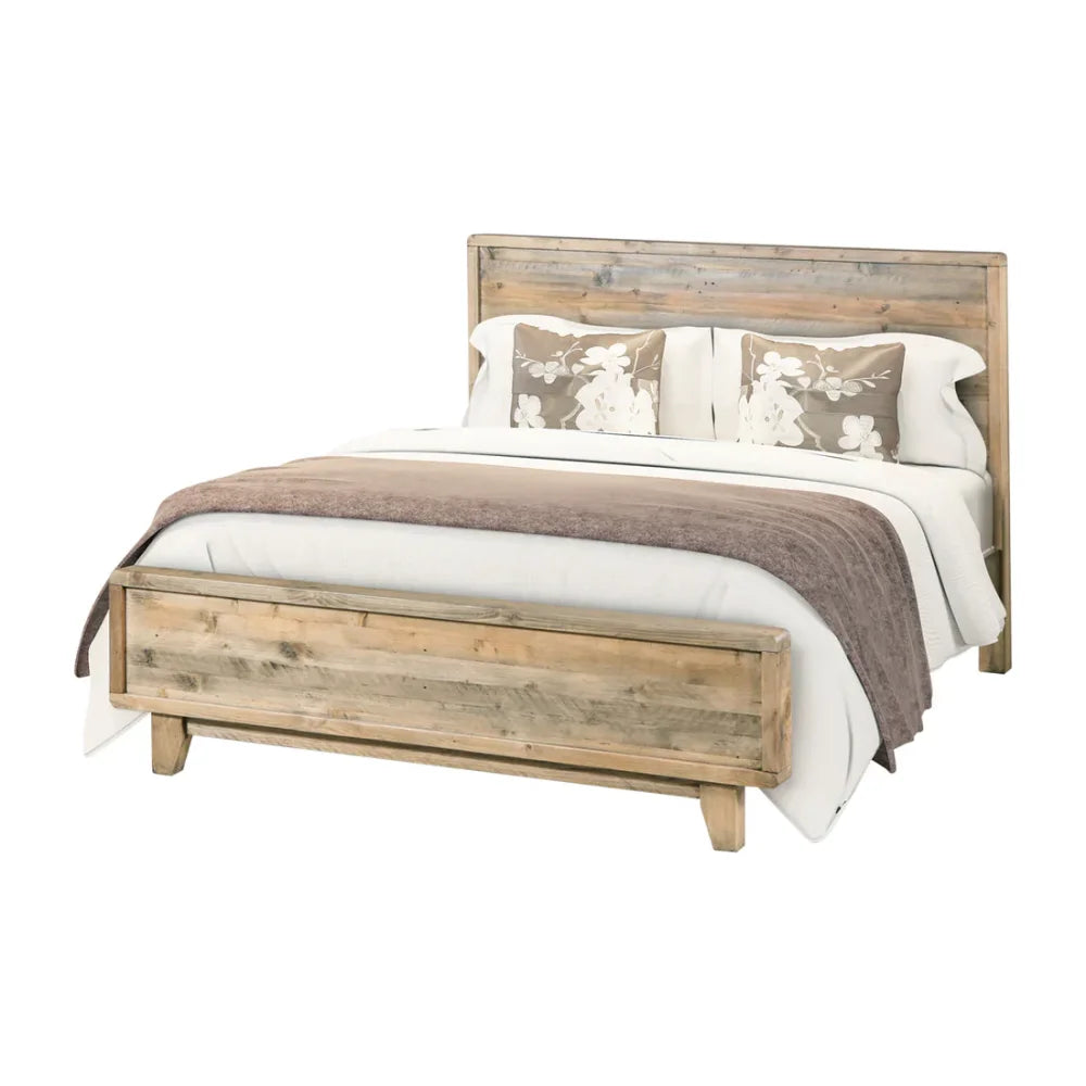 Solid Timber Bed Frame King Size Rustic Texture Fast shipping On sale