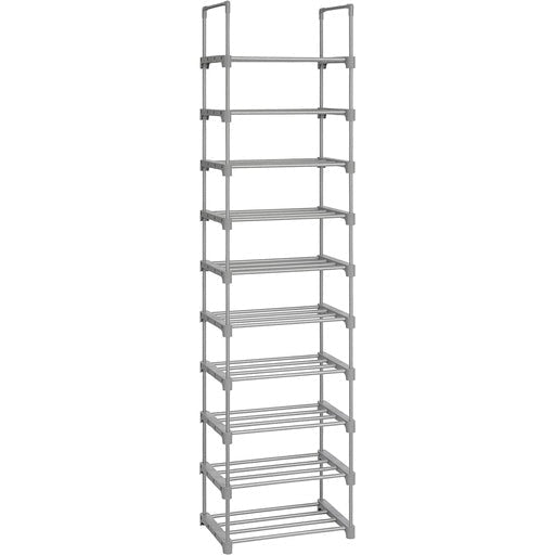 Songmics 10-Tier Metal Shoe Rack Customizable Design - Grey Cabinet Fast shipping On sale