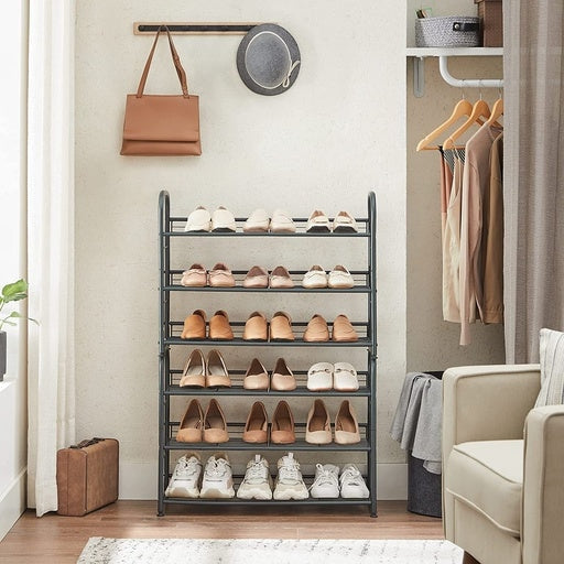 Songmics 4-Tier Shoe Rack Storage 16 Pairs Organizer - Gray Cabinet Fast shipping On sale