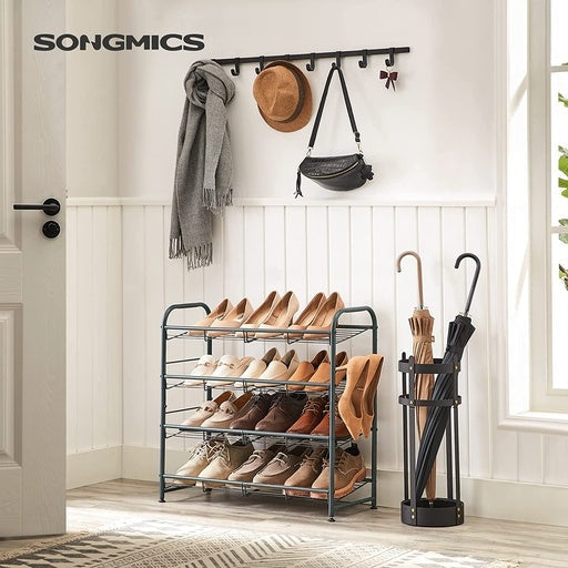 Songmics 4-Tier Shoe Rack Storage 16 Pairs Organizer - Gray Cabinet Fast shipping On sale