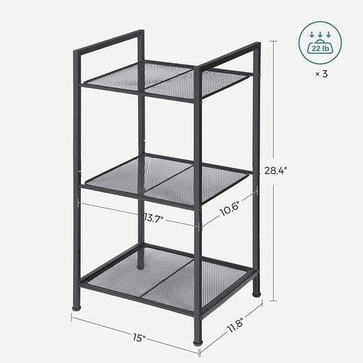 Songmics Bathroom Shelf 3-Tier Storage Rack with Adjustable - Black Cabinet Fast shipping On sale