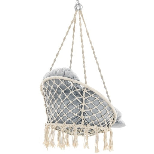 Songmics Hammock Hanging Chair with Cushion - Gray Outdoor Furniture Fast shipping On sale