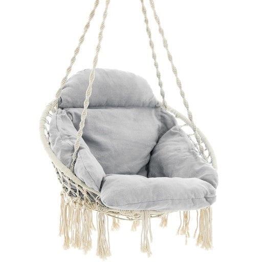 Songmics Hammock Hanging Chair with Cushion - Gray Outdoor Furniture Fast shipping On sale