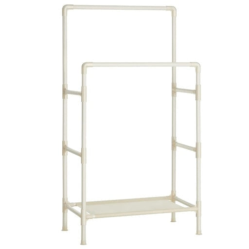 Songmics Metal Coat Rack with 2 Clothes Rails and Shelf - White Fast shipping On sale