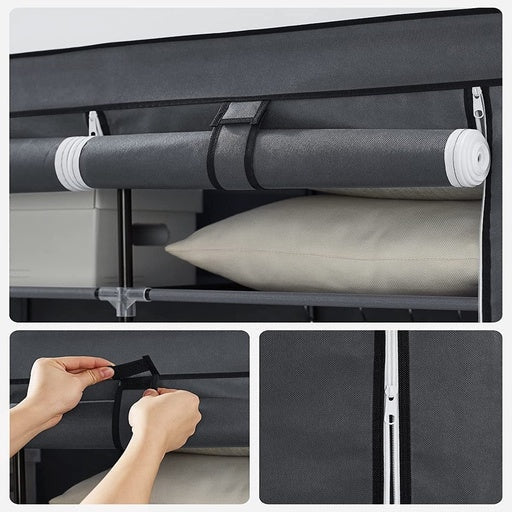 Songmics Clothes Storage Organizer Wardrobe Bedroom Cupboard - Gray Fast shipping On sale