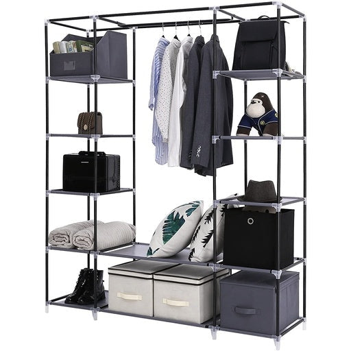 Songmics Clothes Storage Organizer Wardrobe Bedroom Cupboard - Gray Fast shipping On sale