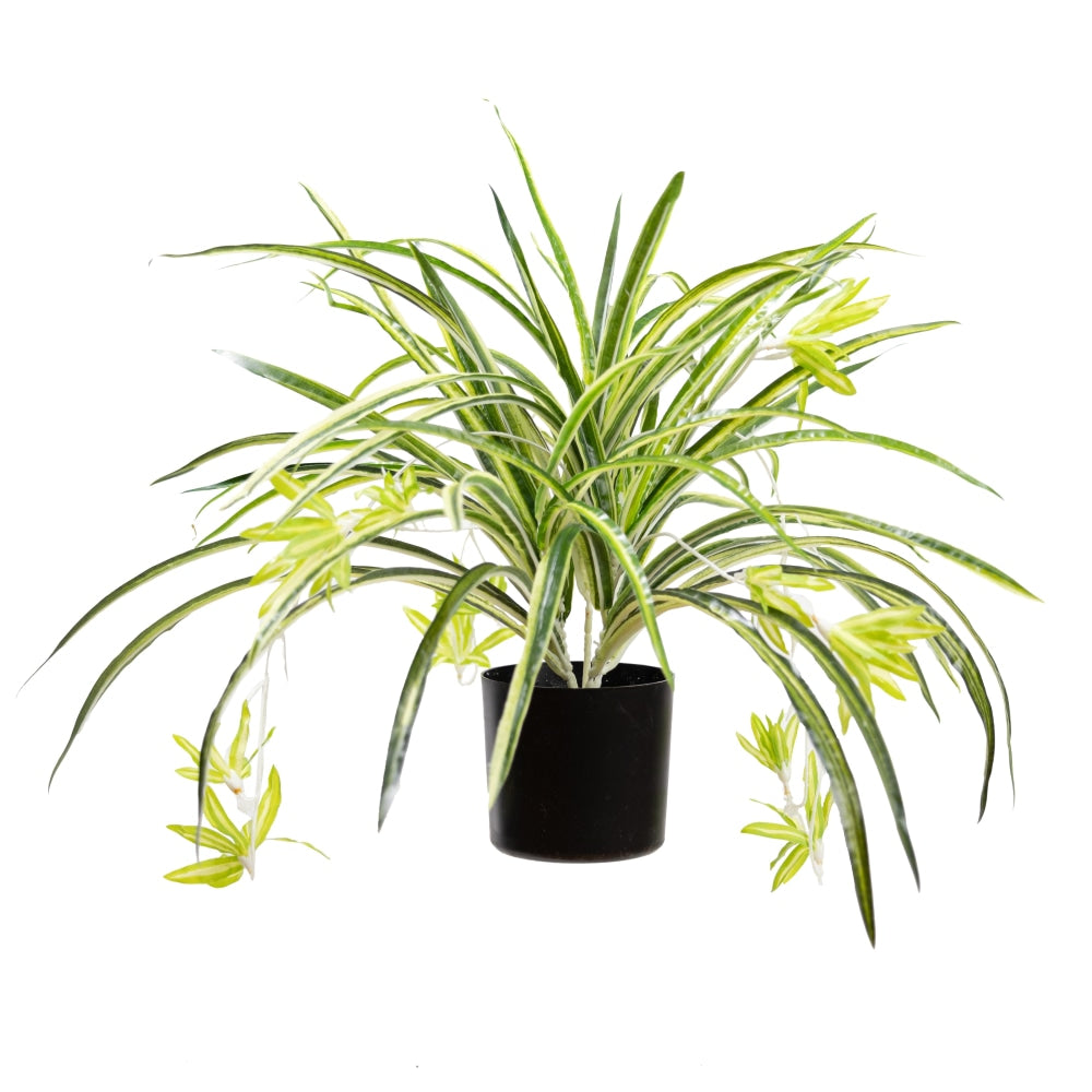 Spider Plant Artificial Faux Decorative With Planter Green Fast shipping On sale