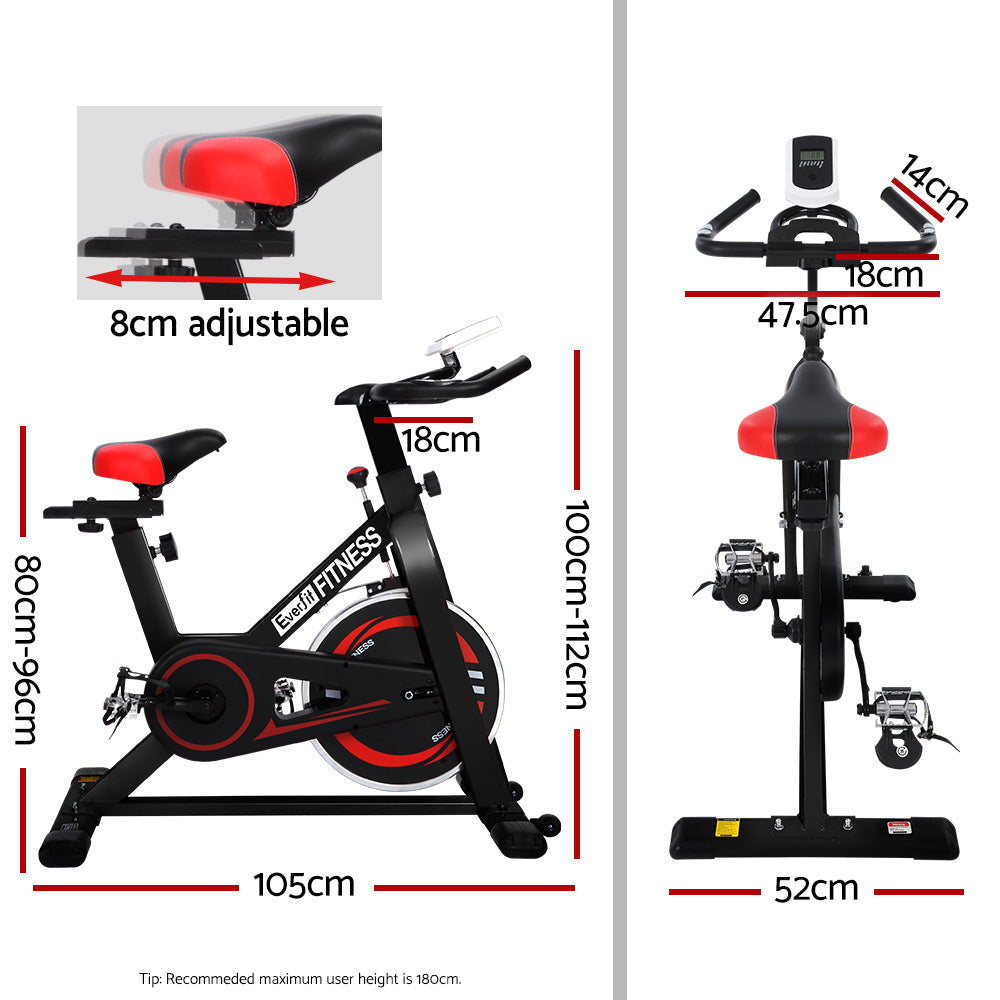 Spin Exercise Bike Cycling Fitness Commercial Home Workout Gym Black Sports & Fast shipping On sale