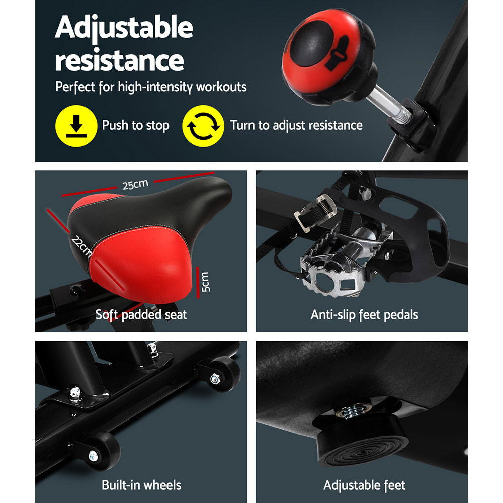 Spin Exercise Bike Cycling Fitness Commercial Home Workout Gym Black Sports & Fast shipping On sale