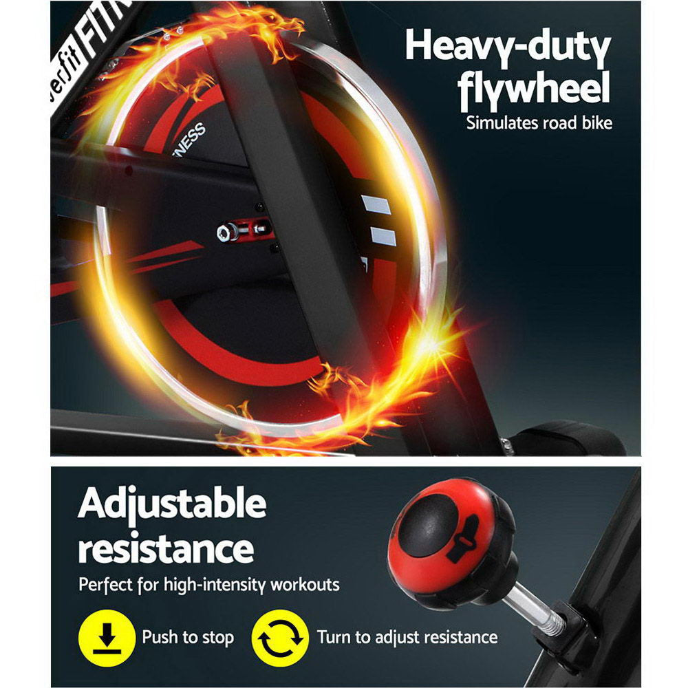 Spin Exercise Bike Cycling Fitness Commercial Home Workout Gym Black Sports & Fast shipping On sale