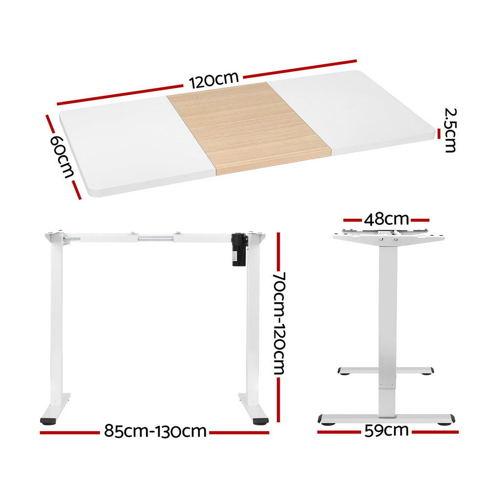 Standing Desk Motorised Sit Stand Desks 120CM Office Fast shipping On sale