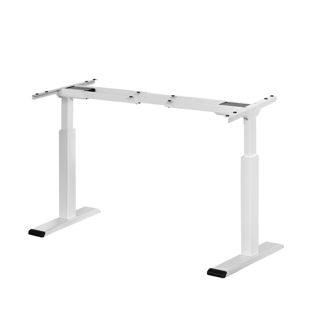 Standing Desk Sit Stand Motorised Adjustable Frame Only White Dual Motor Office Fast shipping On sale