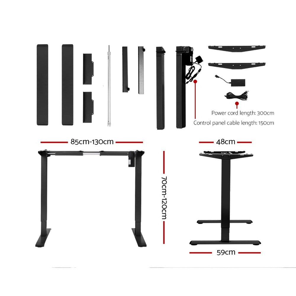 Standing Desk Sit Stand Motorised Height Adjustable Frame Only Black Office Fast shipping On sale