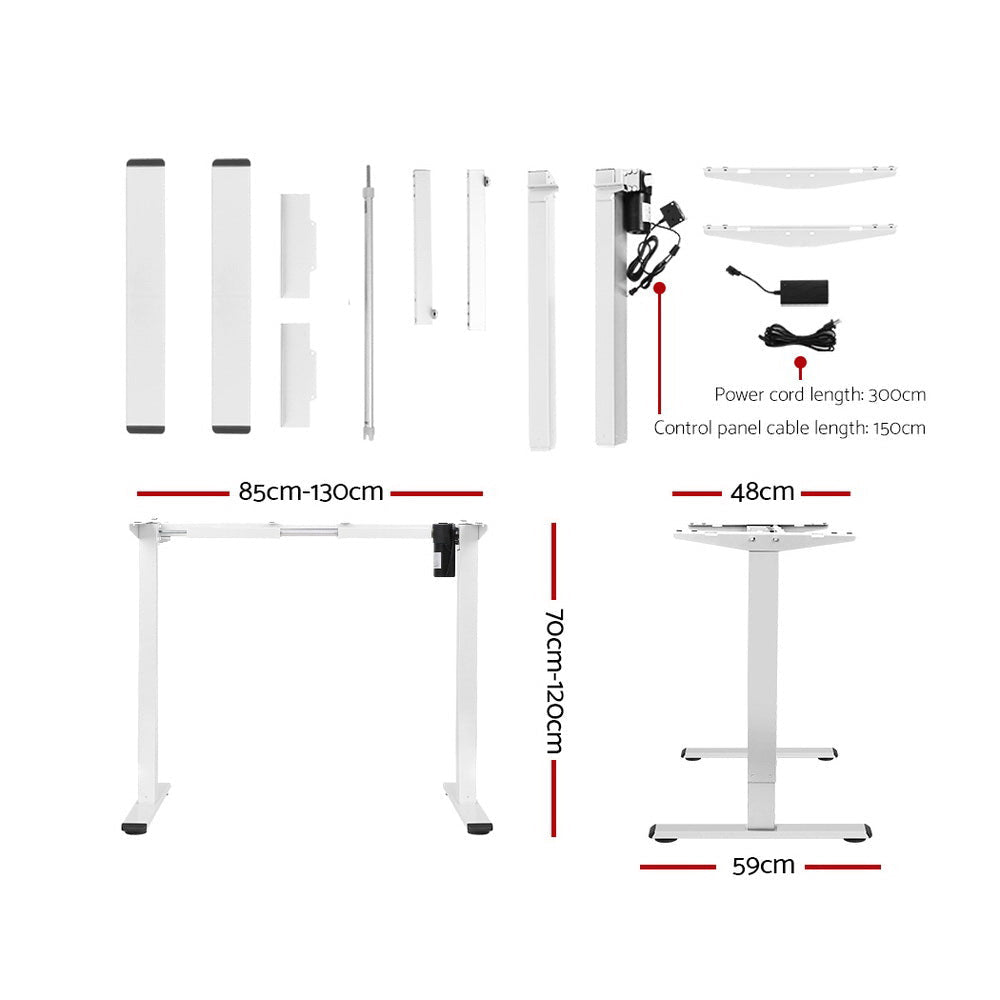 Standing Desk Sit Stand Motorised Height Adjustable Frame Only White Office Fast shipping On sale