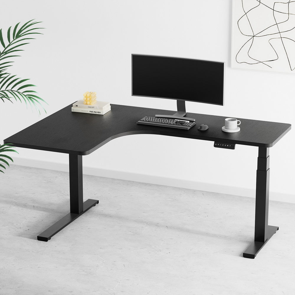 Standing Desks L-shape Motorised 160CM Black Office Desk Fast shipping On sale