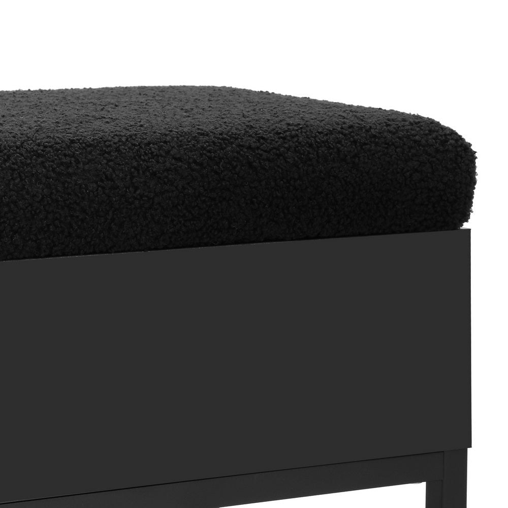 Storage Ottoman Blanket Box 110cm Boucle Shelf Fast shipping On sale