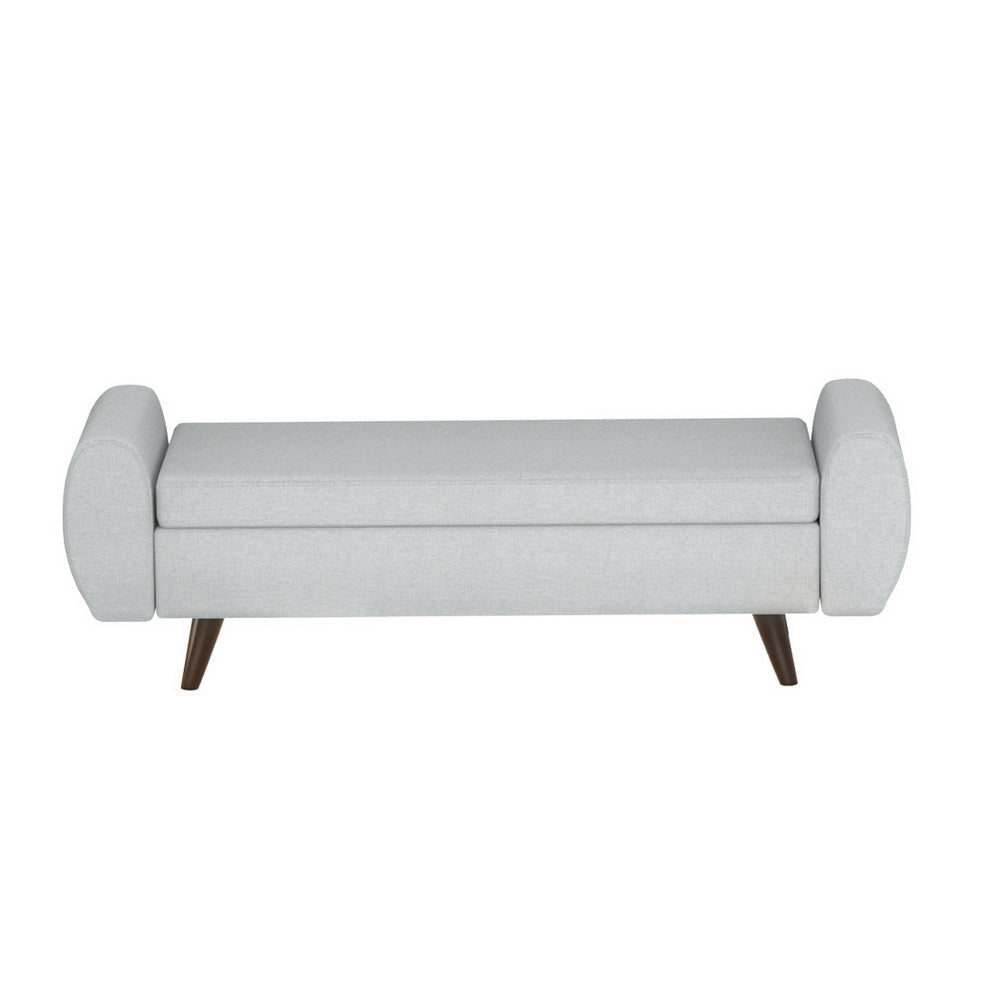 Storage Ottoman Blanket Box Armrest 140cm Grey Fast shipping On sale