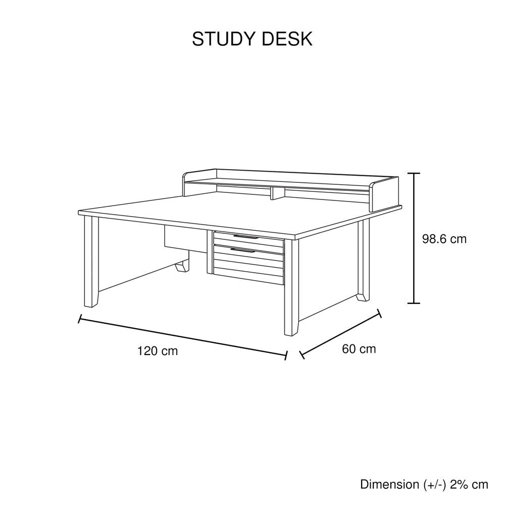 Study Desk with 2 Drawers Natural Wood like MDF Office Table Dining Set Fast shipping On sale