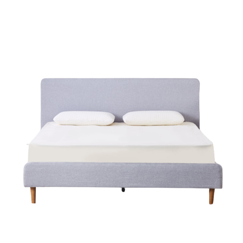 Stylish Contemporary Fabric Bed Frame King Size Light Grey Fast shipping On sale