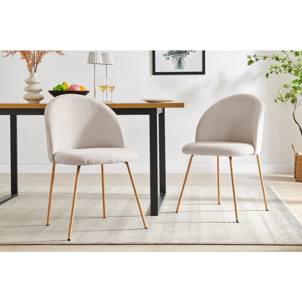 Subiaco Set of 2 Velvet Kitchen Dining Chairs Grey Chair Fast shipping On sale