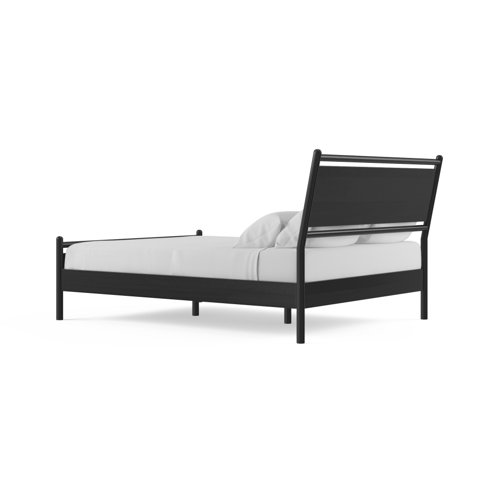 Suki Wooden Bed Frame Black Oak Queen Fast shipping On sale