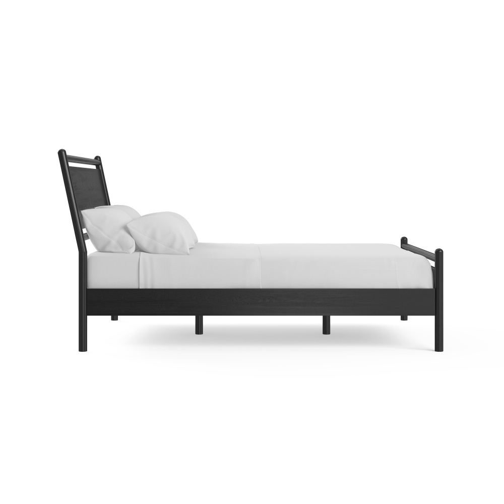 Suki Wooden Bed Frame Black Oak Queen Fast shipping On sale