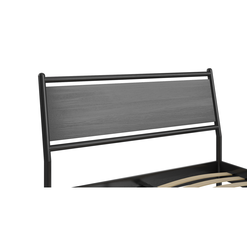 Suki Wooden Bed Frame Black Oak Queen Fast shipping On sale