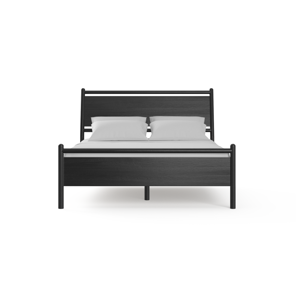 Suki Wooden Bed Frame Black Oak Queen Fast shipping On sale