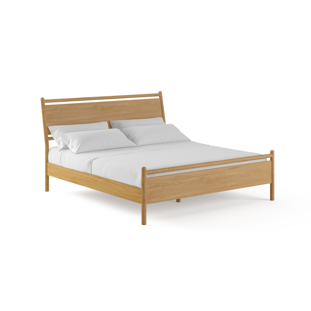 Suki Wooden Bed Frame Natural Oak King Fast shipping On sale