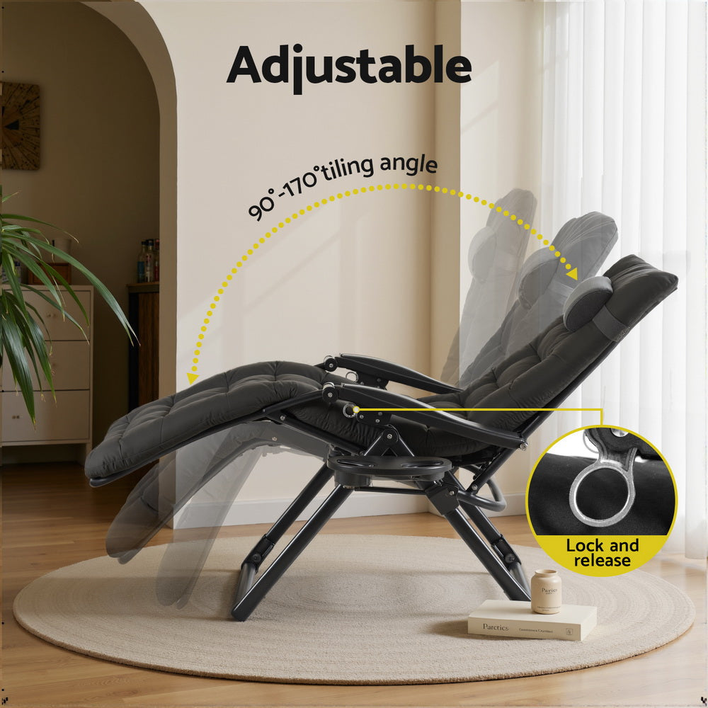 Sun Lounge Lounger Folding Camping Zero Gravity Chair Outdoor Furniture Fast shipping On sale