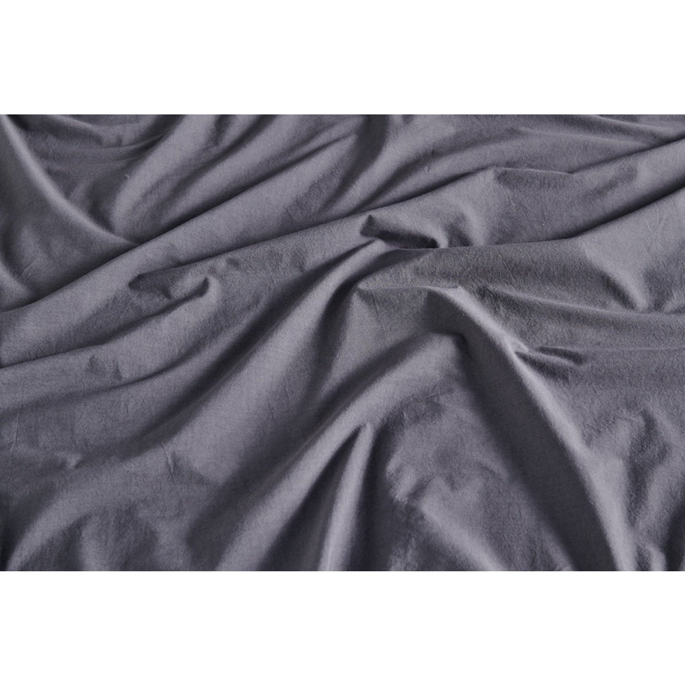 Sydney Stonewash Cotton Bed Sheet Set Castlerock Charcoal Double Fast shipping On sale