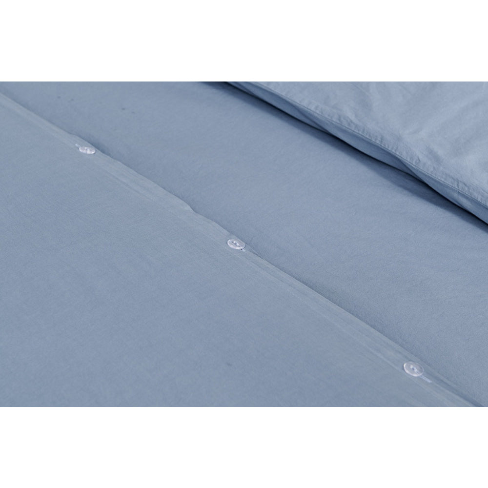 Sydney Stonewash Quilt Cover Set Citadel Blue Fast shipping On sale