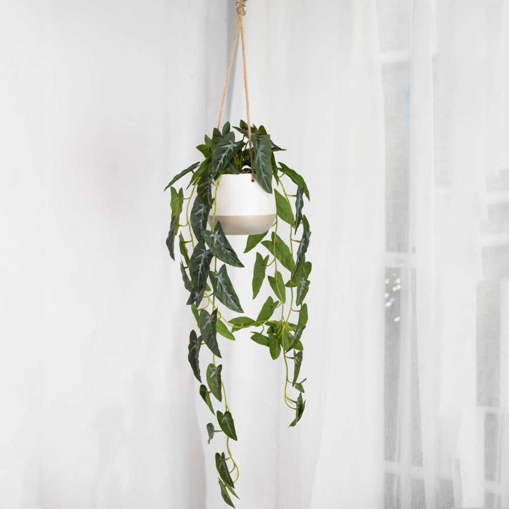 Syngonium 105cm Artificial Plant Flower Arrangement Decorative In Hanging Planter Fast shipping On sale