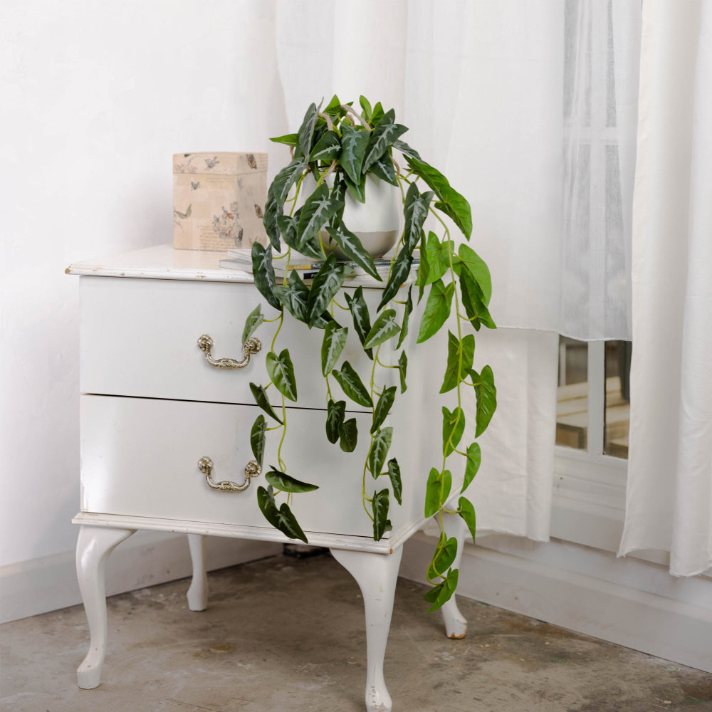 Syngonium 105cm Artificial Plant Flower Arrangement Decorative In Hanging Planter Fast shipping On sale