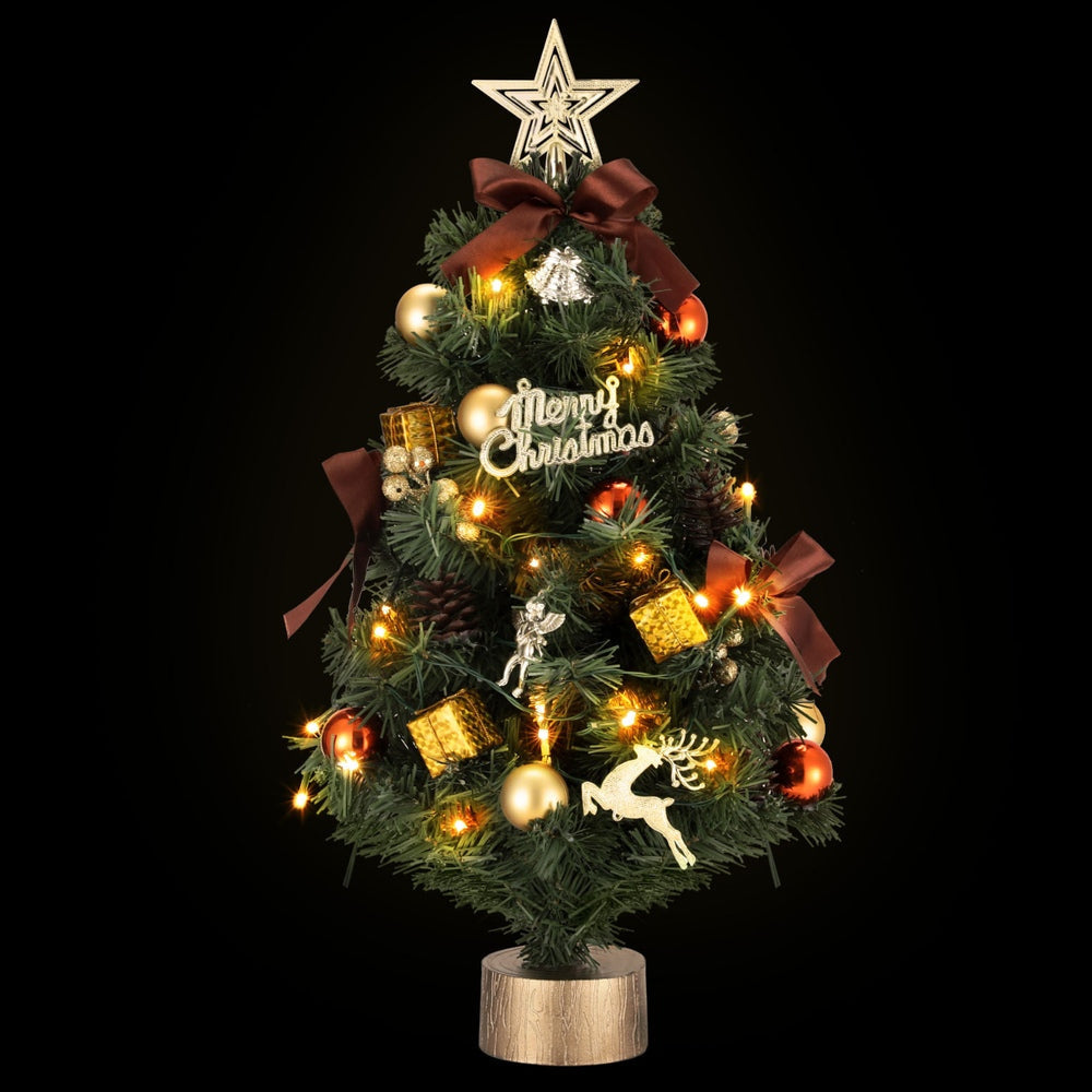 Tabletop Christmas Tree 60CM LED Xmas Topper Ornaments Fast shipping On sale